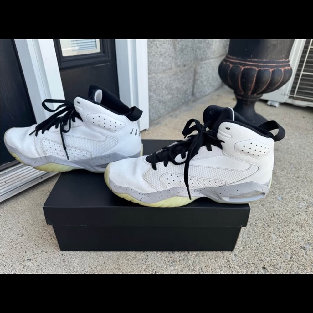 Jordan Lift Offs, Black, White and Gray High-Top Sneakers